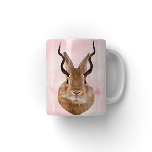 Gazelle Antlers: Modern Pet Coffee Mug - Paw & Glory - Dog Portraits - Pet Portraits