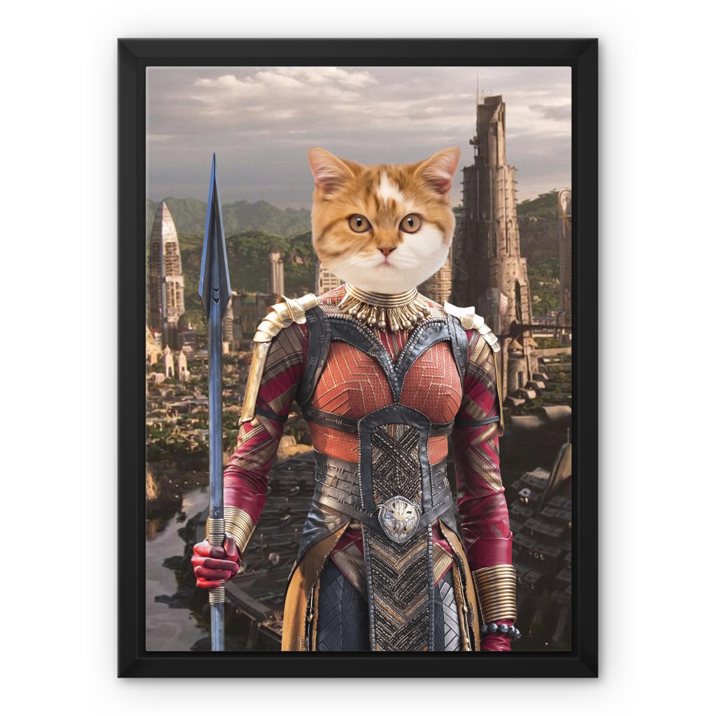 General Okoye (Marvel Inspired): Custom Pet Canvas - Paw & Glory - Dog Portraits - Pet Portraits