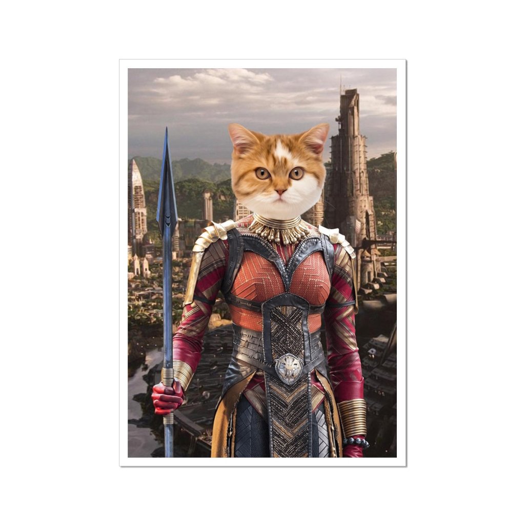 General Okoye (Marvel Inspired): Custom Pet Poster - Paw & Glory - Dog Portraits - Pet Portraits