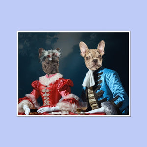 Gentleman and Gentlewoman: Custom Pet Portrait - Paw & Glory - Dog Portraits - Pet Portraits