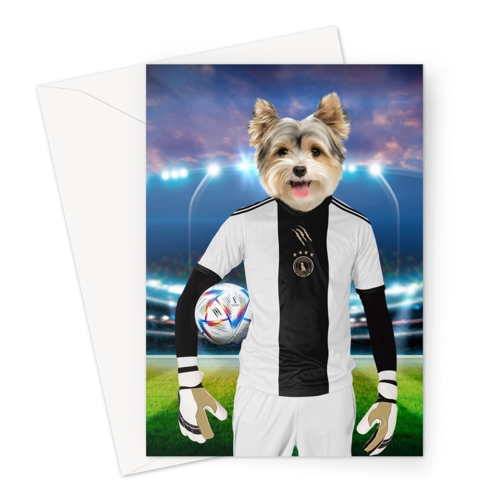 Germany Football Team (FIFA 2022): Custom Pet Greeting Card - Paw & Glory - Dog Portraits - Pet Portraits