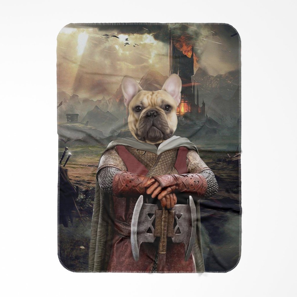 Gimli (Lord Of The Rings Inspired): Custom Pet Blanket - Paw & Glory - Dog Portraits - Pet Portraits