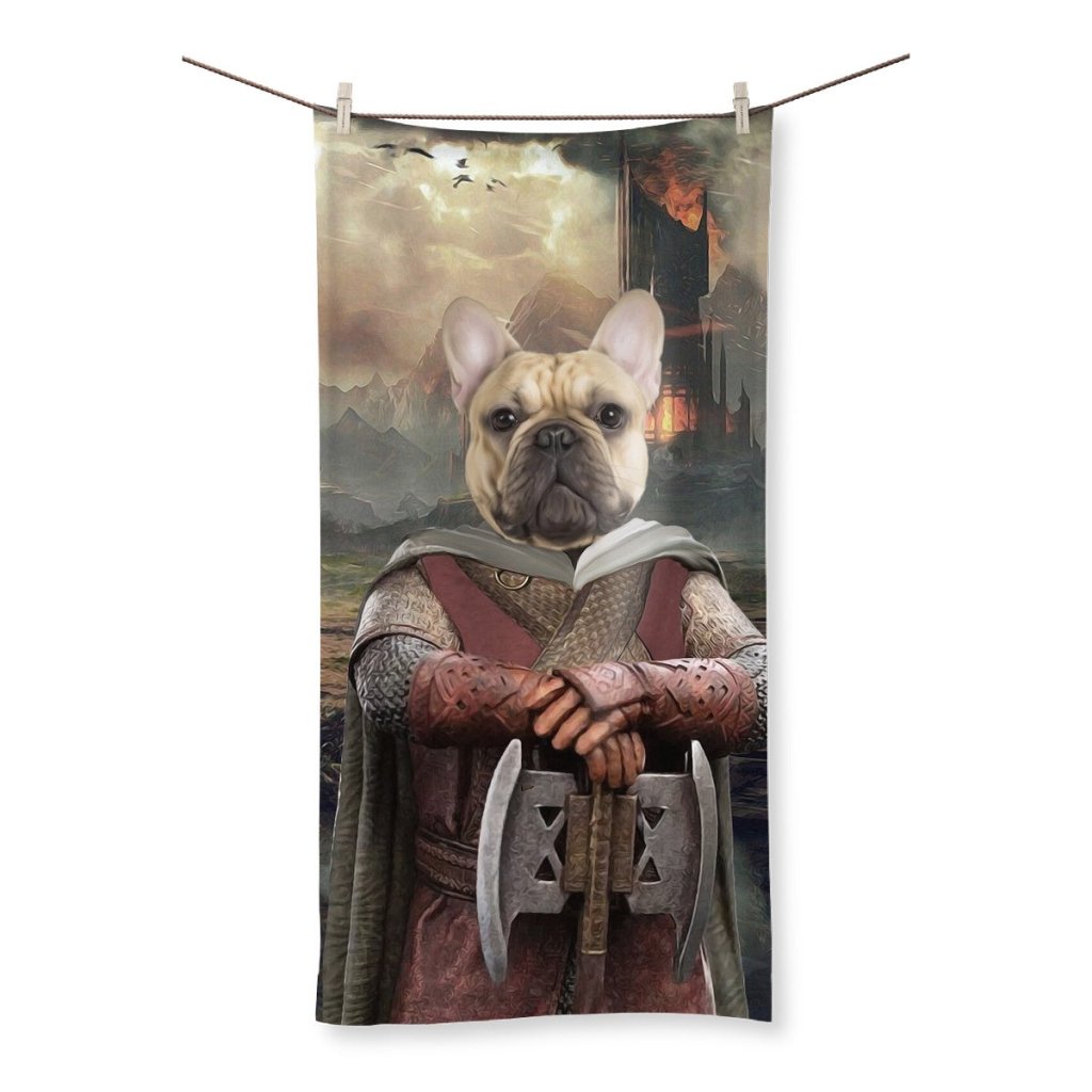 Gimli (Lord Of The Rings Inspired): Custom Pet Towel - Paw & Glory - Dog Portraits - Pet Portraits