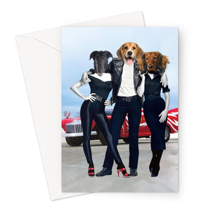 Grease Lightening: Custom Pet Greeting Card - Paw & Glory - Dog Portraits - Pet Portraits