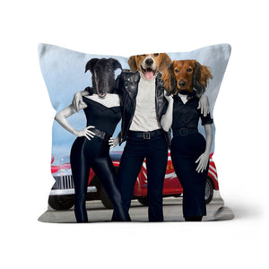 Grease Lightening: Custom Pet Pillow - Paw & Glory - Dog Portraits - Pet Portraits