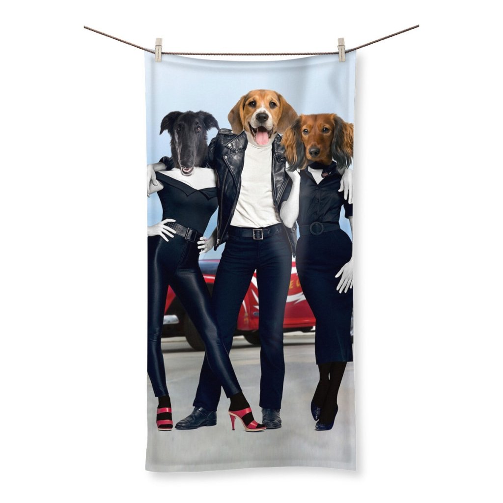 Grease Lightening: Custom Pet Towel - Paw & Glory - Dog Portraits - Pet Portraits