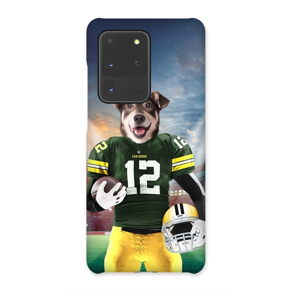 Green Paw Packers: Custom Pet Snap Phone Case - Paw & Glory - Dog Portraits - Pet Portraits