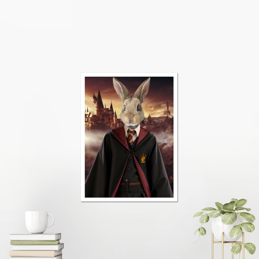 Gryffindor (Harry Potter Inspired): Animal Art Poster - Paw & Glory - Dog Portraits - Pet Portraits