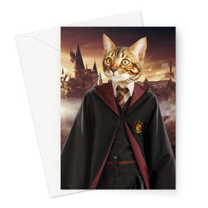 Gryffindor (Harry Potter Inspired): Custom Pet Greeting Card - Paw & Glory - Dog Portraits - Pet Portraits