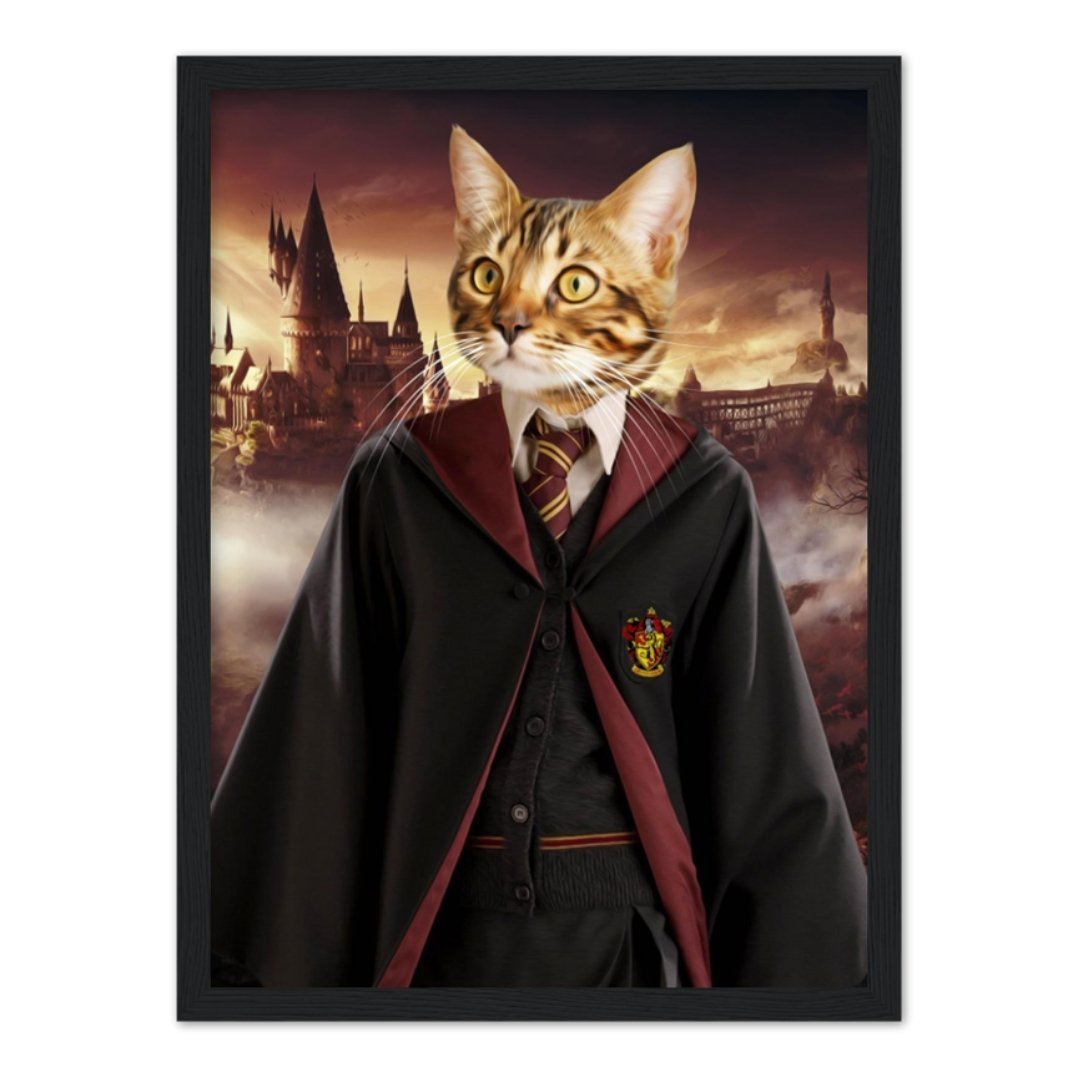 Gryffindor (Harry Potter Inspired): Custom Pet Portrait - Paw & Glory - Dog Portraits - Pet Portraits