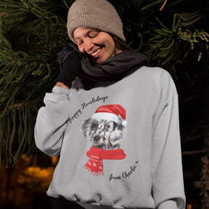 Happy Howlidays Christmas Pet Sweatshirt - Paw & Glory - Dog Portraits - Pet Portraits