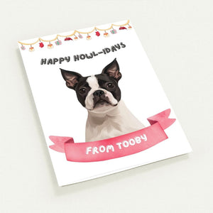 Happy Howlidays Modern Christmas Cards - Paw & Glory - Dog Portraits - Pet Portraits