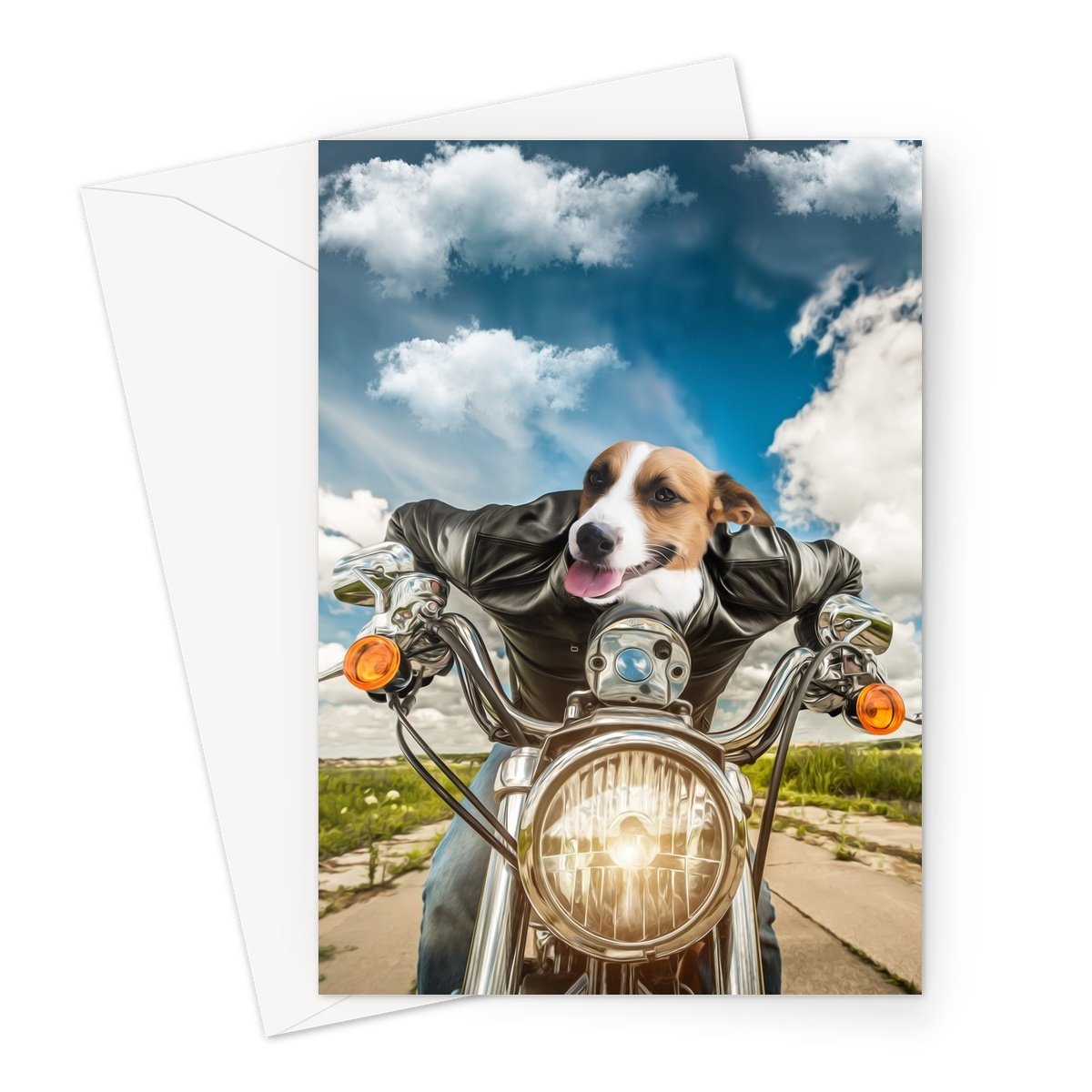 Harley Woofingson 1 Pet: Custom Pet Greeting Card - Paw & Glory - Dog Portraits - Pet Portraits