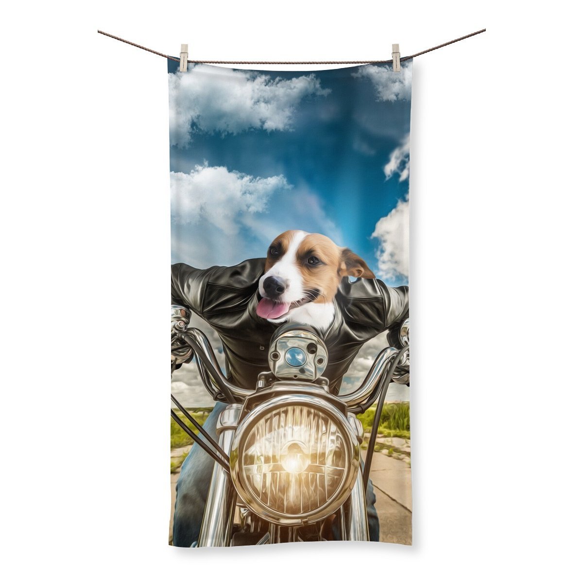 Harley Woofingson 1 Pet: Custom Pet Towel - Paw & Glory - Dog Portraits - Pet Portraits