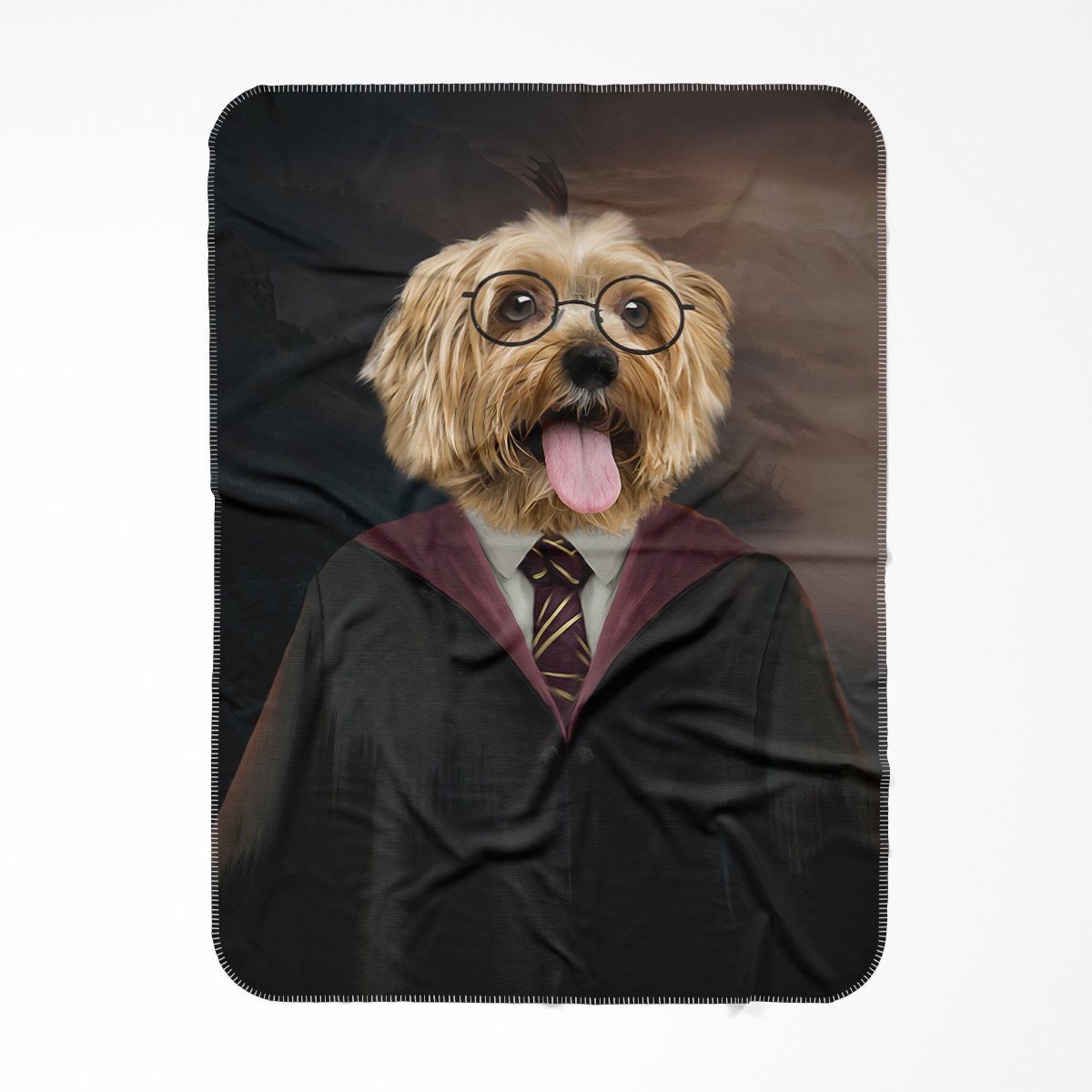 Harry Doggo: Custom Pet Blanket - Paw & Glory - Dog Portraits - Pet Portraits