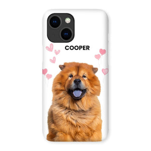 Heartthrob: Custom Minimalist One Pet Snap Phone Case - Paw & Glory - Dog Portraits - Pet Portraits