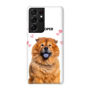 Heartthrob: Custom Minimalist One Pet Snap Phone Case - Paw & Glory - Dog Portraits - Pet Portraits