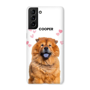 Heartthrob: Custom Minimalist One Pet Snap Phone Case - Paw & Glory - Dog Portraits - Pet Portraits