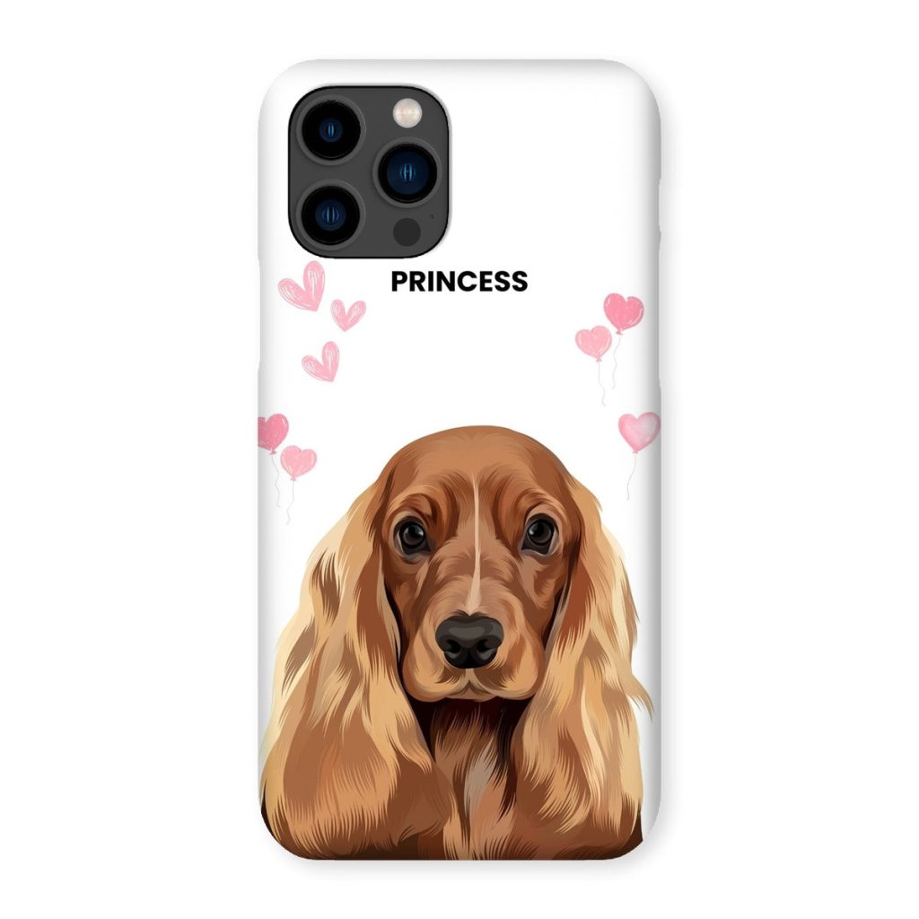 Heartthrob: Custom Modern One Pet Snap Phone Case - Paw & Glory - Dog Portraits - Pet Portraits