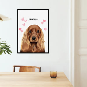 Heartthrob: Framed Pet Portrait - Paw & Glory - Dog Portraits - Pet Portraits