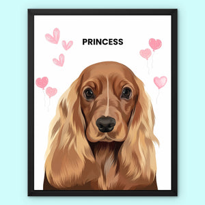 Heartthrob: Pet Canvas - Paw & Glory - Dog Portraits - Pet Portraits