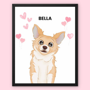 Heartthrob: Pet Canvas - Paw & Glory - Dog Portraits - Pet Portraits