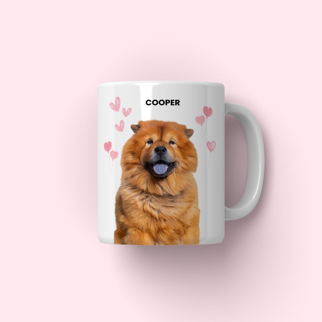 Heartthrob: Pet Coffee Mug - Paw & Glory - Dog Portraits - Pet Portraits