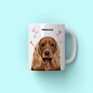 Heartthrob: Pet Coffee Mug - Paw & Glory - Dog Portraits - Pet Portraits