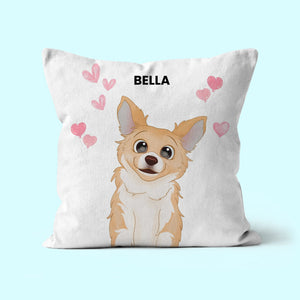 Heartthrob: Pet Portrait Pillow - Paw & Glory - Dog Portraits - Pet Portraits