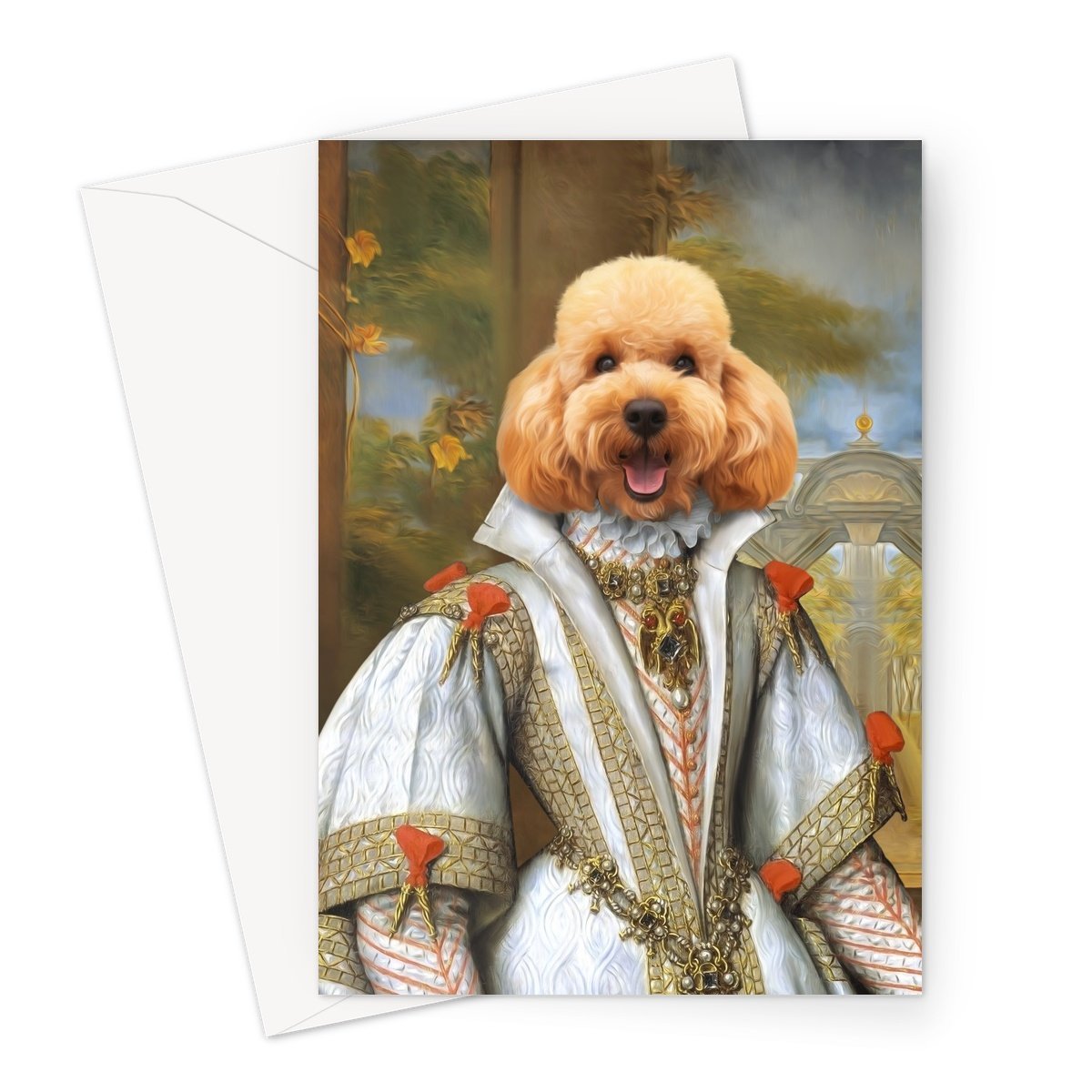 Her Ladyship: Custom Pet Greeting Card - Paw & Glory - Dog Portraits - Pet Portraits