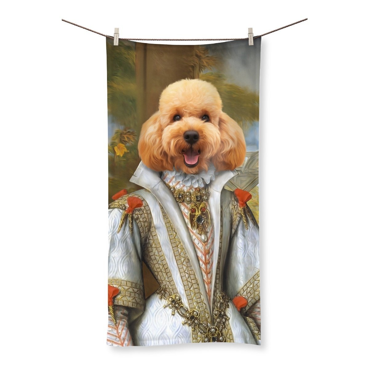 Her Ladyship: Custom Pet Towel - Paw & Glory - Dog Portraits - Pet Portraits