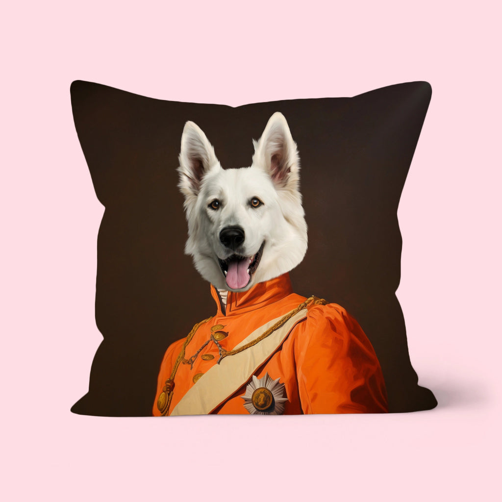 Heraldic: Custom Pet Pillow - Paw & Glory - Dog Portraits - Pet Portraits