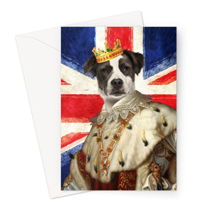 His Majesty British Flag: Custom Pet Greeting Card - Paw & Glory - Dog Portraits - Pet Portraits