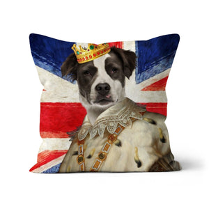 His Majesty British Flag: Custom Pet Pillow - Paw & Glory - Dog Portraits - Pet Portraits