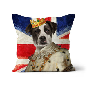 His Majesty British Flag: Custom Pet Pillow - Paw & Glory - Dog Portraits - Pet Portraits