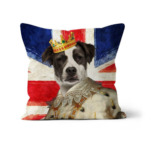 His Majesty British Flag: Custom Pet Pillow - Paw & Glory - Dog Portraits - Pet Portraits