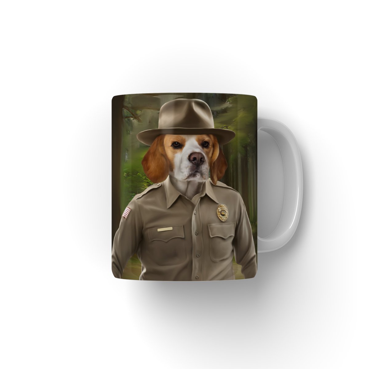 Hopper (Stranger Things Inspired): Custom Pet Coffee Mug - Paw & Glory - Dog Portraits - Pet Portraits