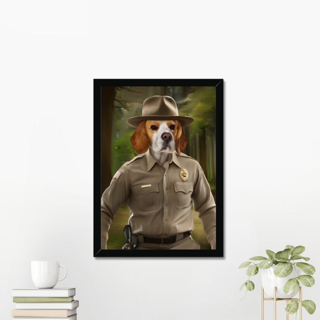 Hopper (Stranger Things Inspired): Custom Pet Portrait - Paw & Glory - Dog Portraits - Pet Portraits