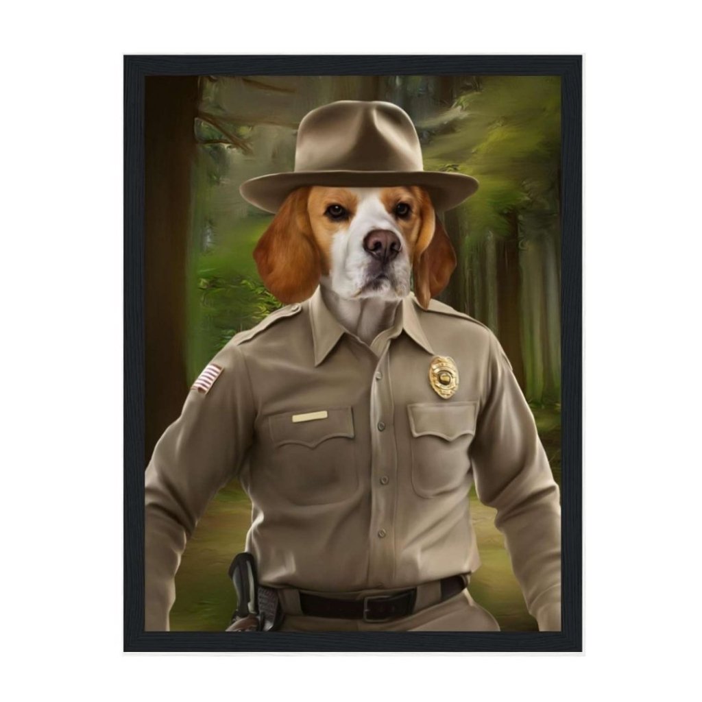 Hopper (Stranger Things Inspired): Custom Pet Portrait - Paw & Glory - Dog Portraits - Pet Portraits