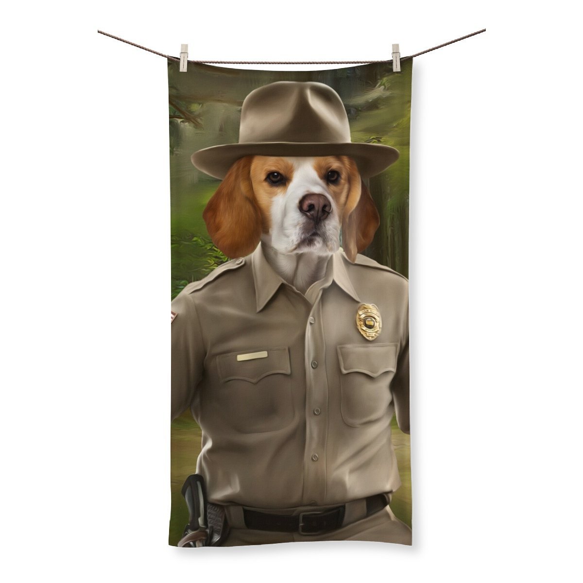 Hopper (Stranger Things Inspired): Custom Pet Towel - Paw & Glory - Dog Portraits - Pet Portraits