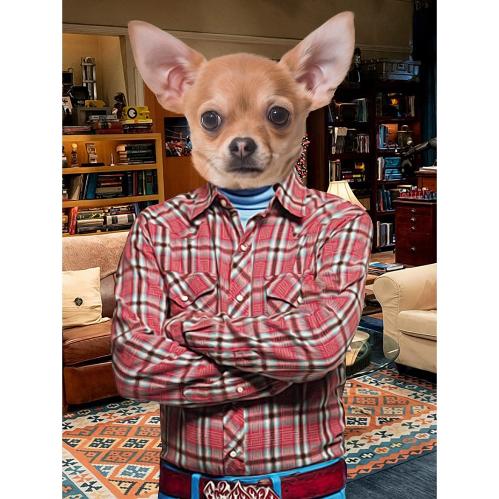 Howard Wolowitz (Big Bang Theory): Custom Digital Download Pet Portrait - Paw & Glory - Dog Portraits - Pet Portraits