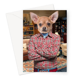 Howard Wolowitz (Big Bang Theory): Custom Pet Greeting Card - Paw & Glory - Dog Portraits - Pet Portraits