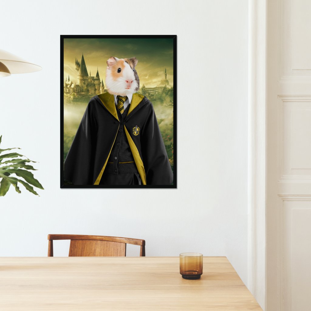 Hufflepuff (Harry Potter Inspired): Animal Art Framed Portrait - Paw & Glory - Dog Portraits - Pet Portraits