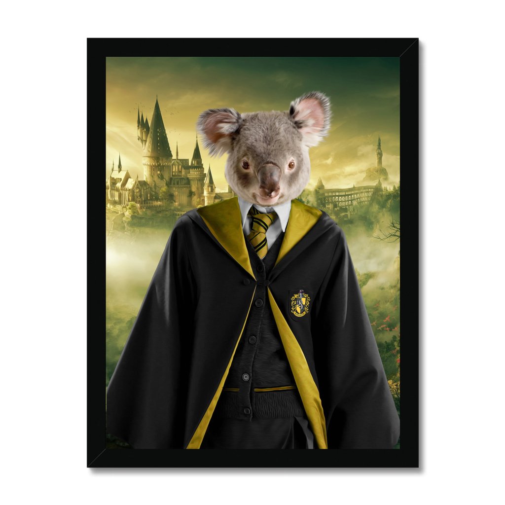 Hufflepuff (Harry Potter Inspired): Animal Art Framed Portrait - Paw & Glory - Dog Portraits - Pet Portraits