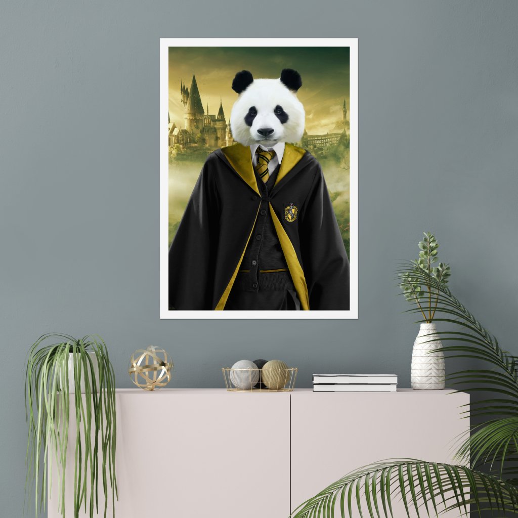 Hufflepuff (Harry Potter Inspired): Animal Art Poster - Paw & Glory - Dog Portraits - Pet Portraits