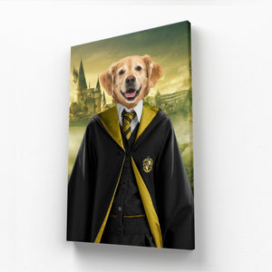 Hufflepuff (Harry Potter Inspired): Custom Pet Canvas - Paw & Glory - Dog Portraits - Pet Portraits