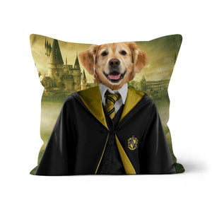 Hufflepuff (Harry Potter Inspired): Custom Pet Pillow - Paw & Glory - Dog Portraits - Pet Portraits