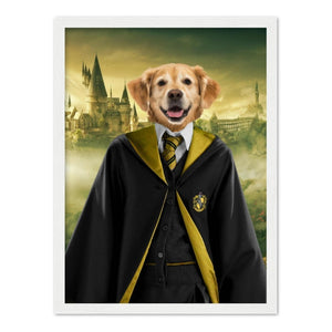 Hufflepuff (Harry Potter Inspired): Custom Pet Portrait - Paw & Glory - Dog Portraits - Pet Portraits