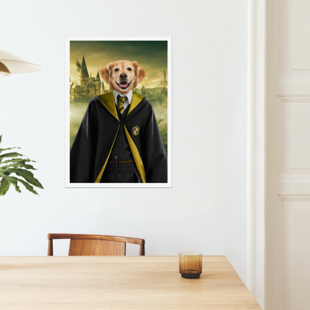 Hufflepuff (Harry Potter Inspired): Custom Pet Poster - Paw & Glory - Dog Portraits - Pet Portraits