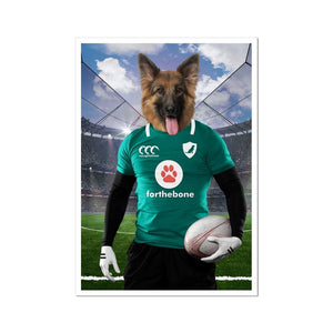 Ireland Rugby Team: Custom Pet Portrait - Paw & Glory - Dog Portraits - Pet Portraits